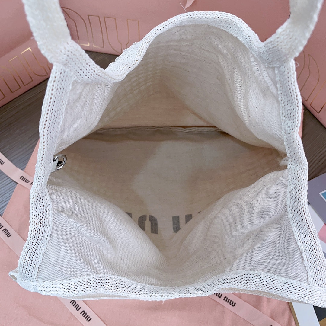 IVY TOTE BAG 40 IN WHITE MESH