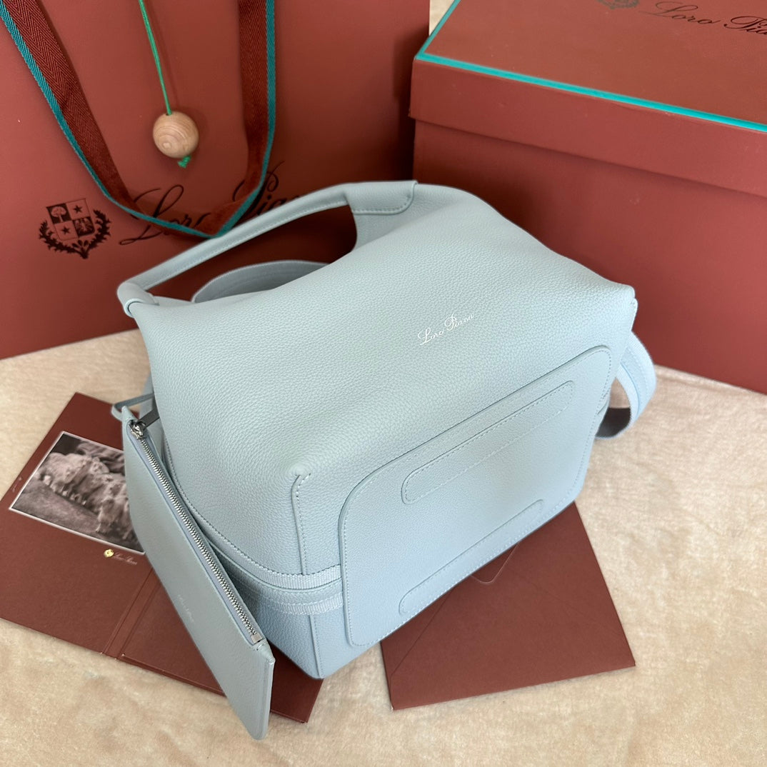 MEDIUM 36 BAG IN LIGHT BLUE CALFSKIN WITH SILVER HARDWARE