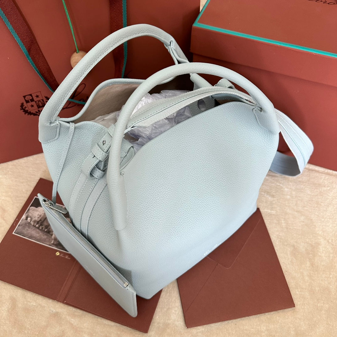 MEDIUM 36 BAG IN LIGHT BLUE CALFSKIN WITH SILVER HARDWARE