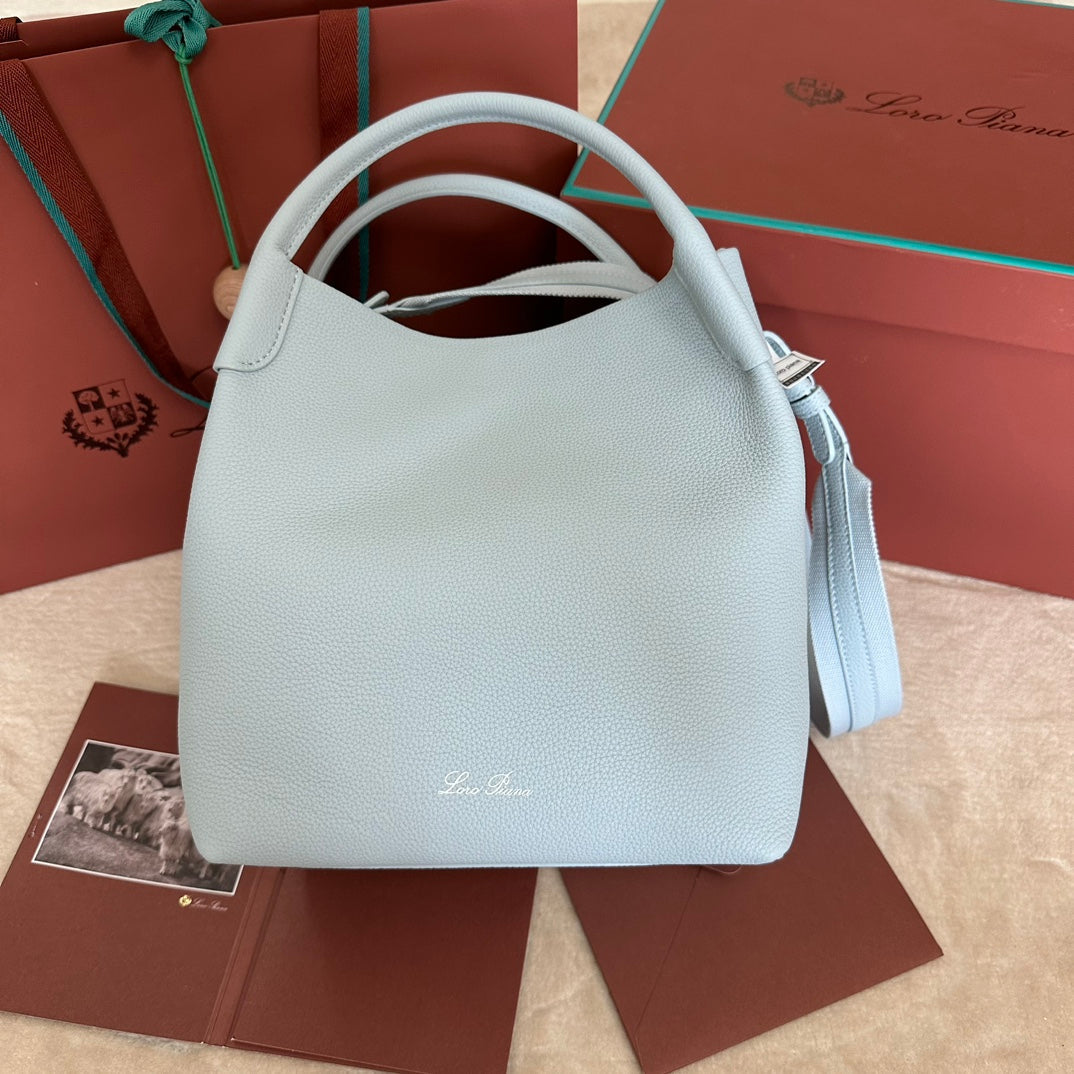 MEDIUM 36 BAG IN LIGHT BLUE CALFSKIN WITH SILVER HARDWARE