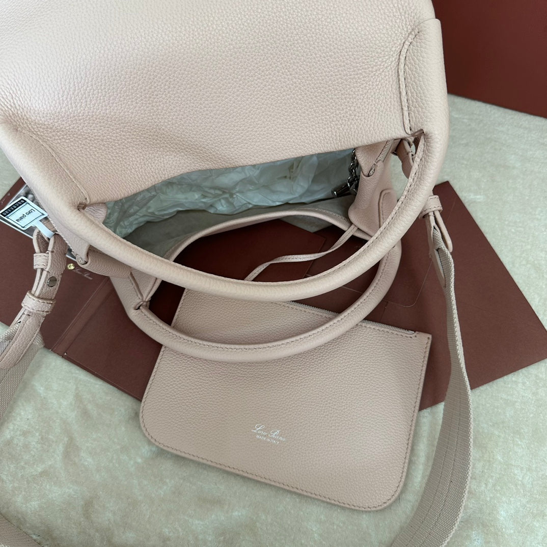 MEDIUM 36 BAG IN PALE PINK CALFSKIN WITH SILVER HARDWARE