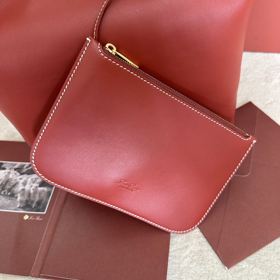 MEDIUM 36 BAG IN VERMILION RED CALFSKIN WITH GOLD HARDWARE