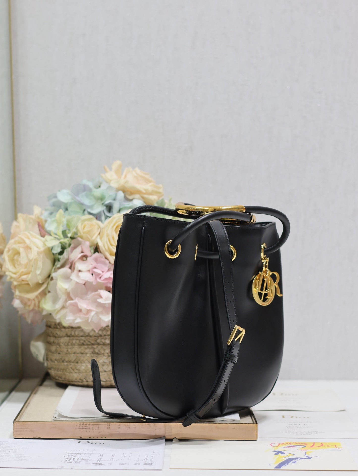 MINI 27 NOLITA BAG IN BLACK SMOOTH CALFSKIN