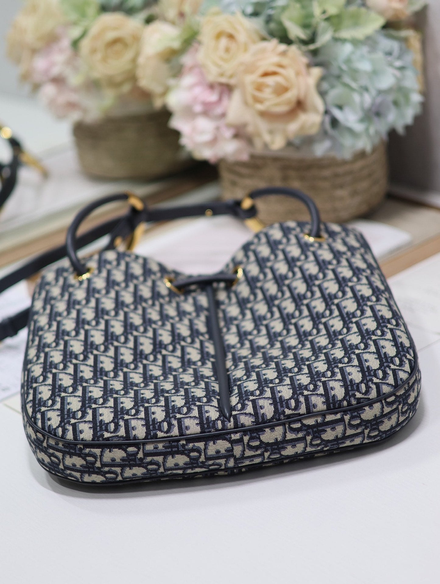 MEDIUM 34 NOLITA BAG IN BLUE MONOGRAM OBLIQUE JACQUARD