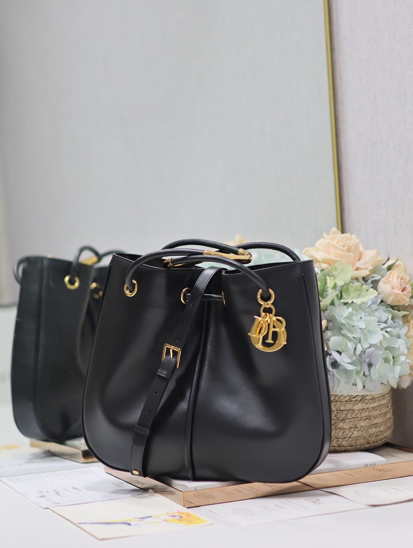 MEDIUM 34 NOLITA BAG IN BLACK SMOOTH CALFSKIN