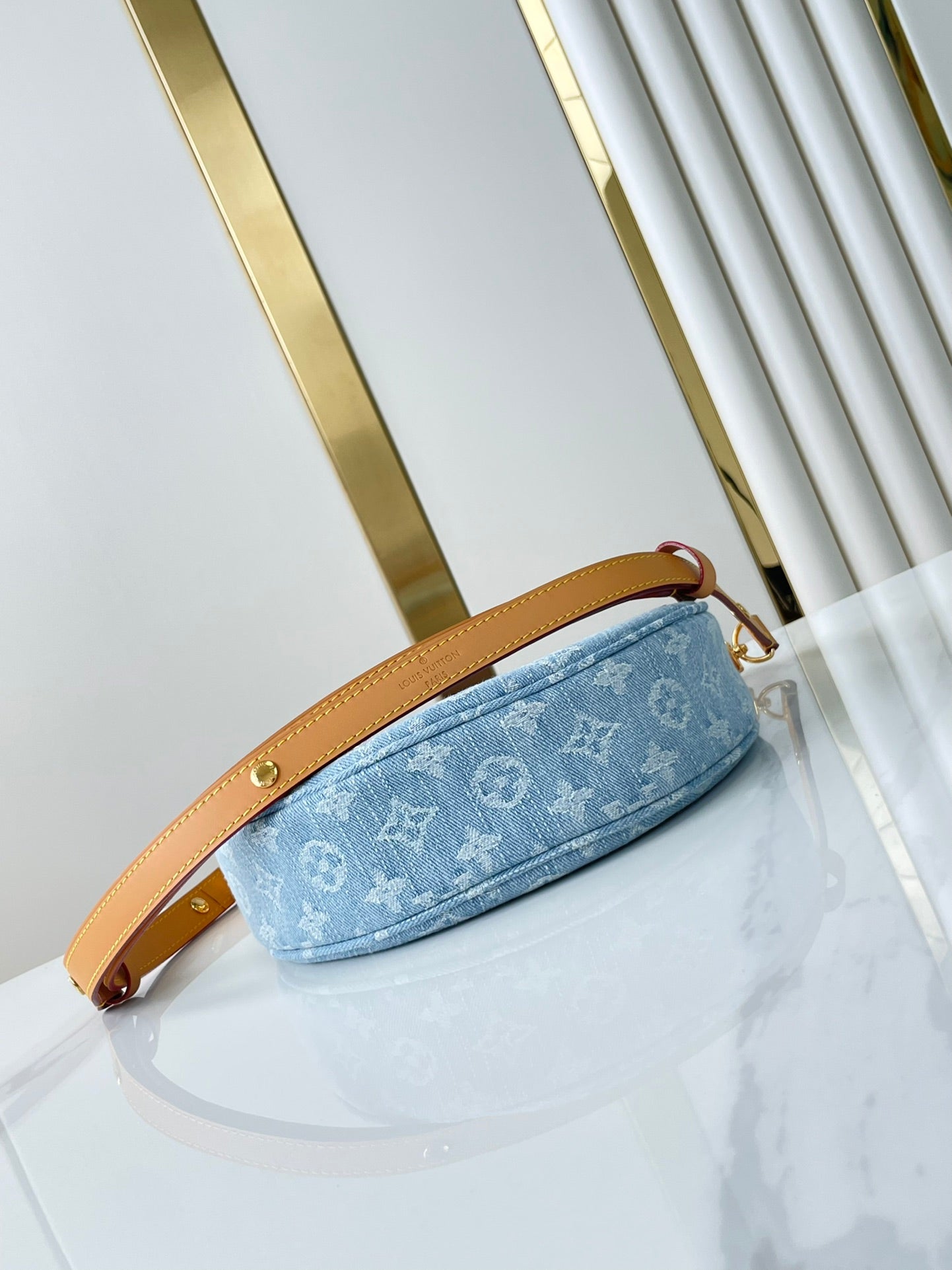 LOOP 29 IN BLUE MONOGRAM DENIM GOLD HARDWARE