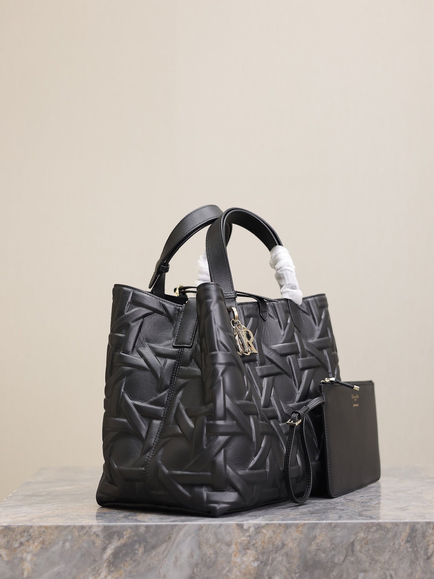 MEDIUM 37 TOUJOURS BAG IN BLACK CANNAGE GRAPHIC LAMBSKIN