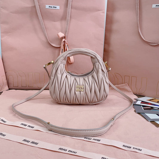 WANDER MATELASSÉ NAPPA MINI BAG 18 IN NUDE PINK LAMBSKIN