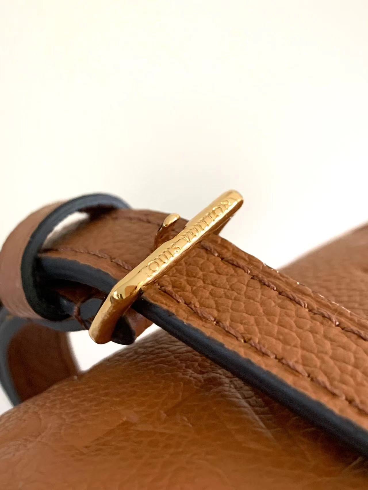 MINI BUMBAG 17 IN COGNAC MONOGRAM EMPREINTE LEATHER GOLD HARDWARE