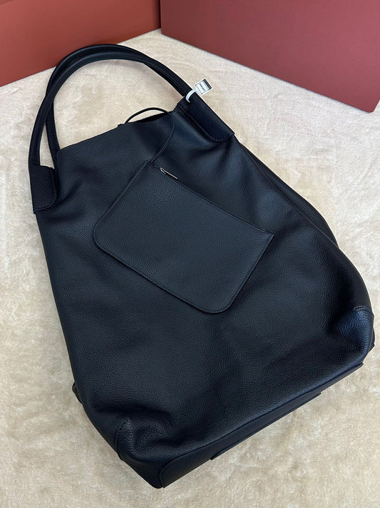 BALE HOBO EXTRA LARGE 40 BAG IN BLACK CALFSKIN