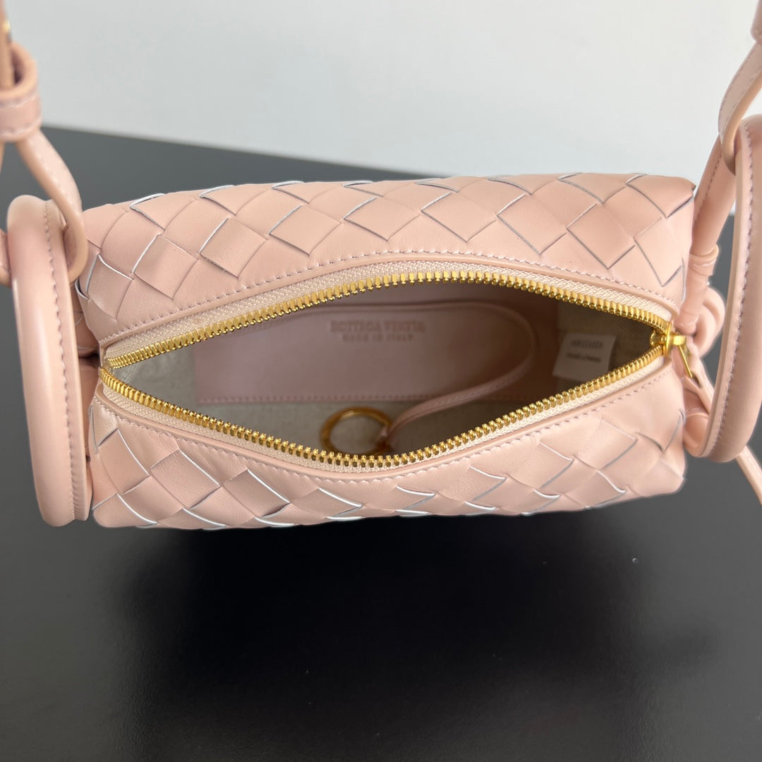 SMALL TOP HANDLE LOOP 19 IN MELON PINK CALFSKIN