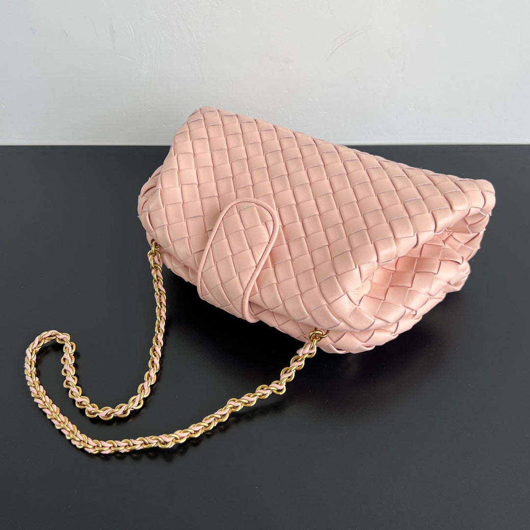 LAUREN 1980 BAG 31 IN MELON PINK LAMBSKIN GOLD STRAP