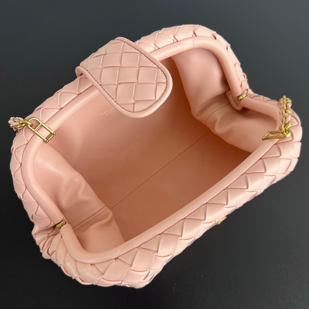 LAUREN 1980 BAG 31 IN MELON PINK LAMBSKIN GOLD STRAP