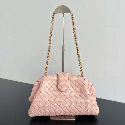 LAUREN 1980 BAG 31 IN MELON PINK LAMBSKIN GOLD STRAP