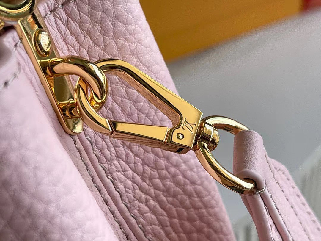 CAPUCINES BB 21 PINK TAURILLON GOLD HARDWARE