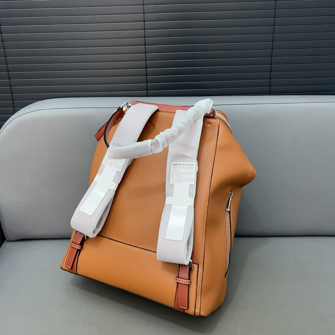 LOE GOYA BACKPACK 41 IN WARM DESERT GRAINED CALFSKIN