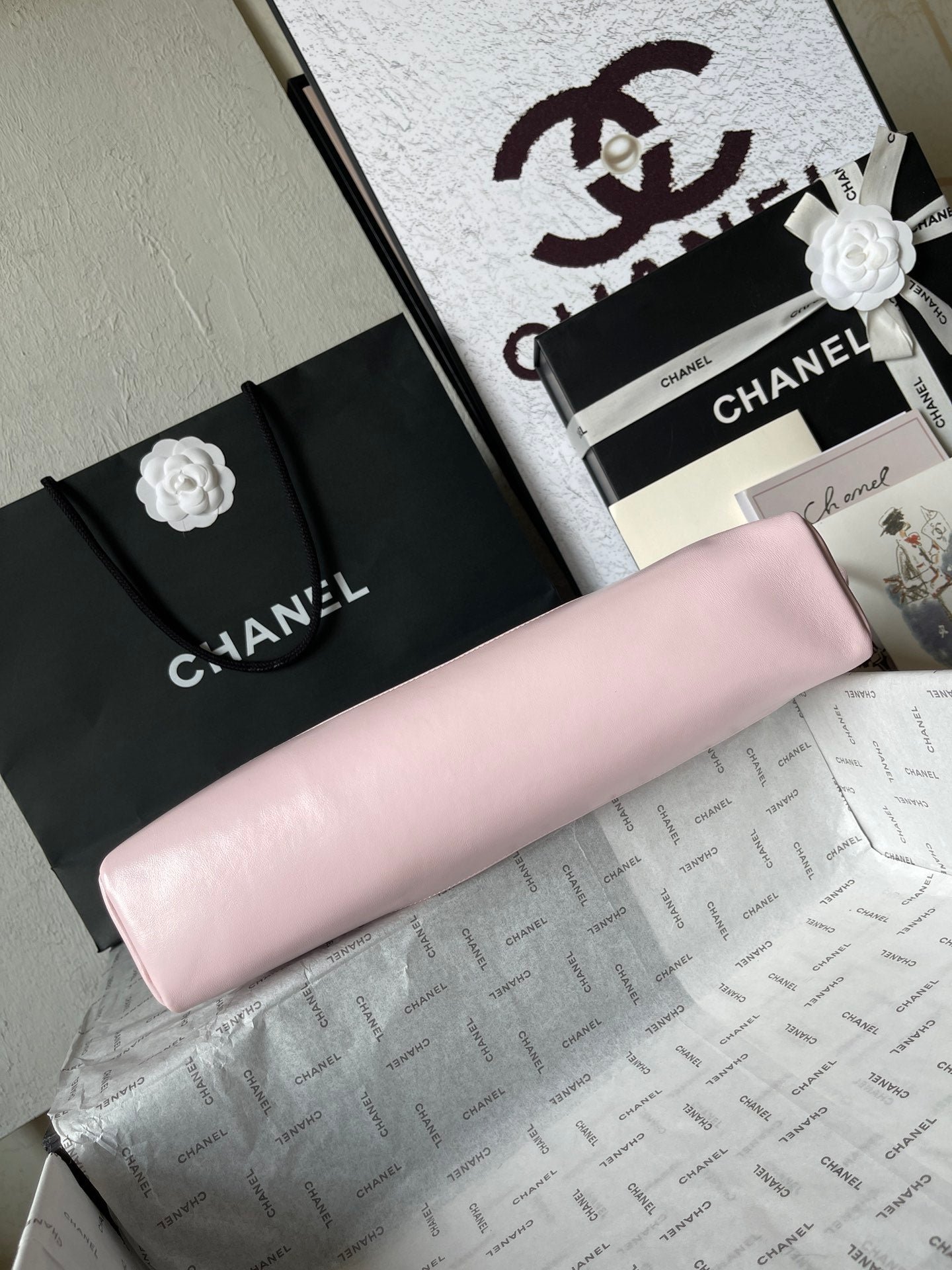 CC MEDIUM 36 SHOPPING BAG IN LIGHT PINK CALFSKIN