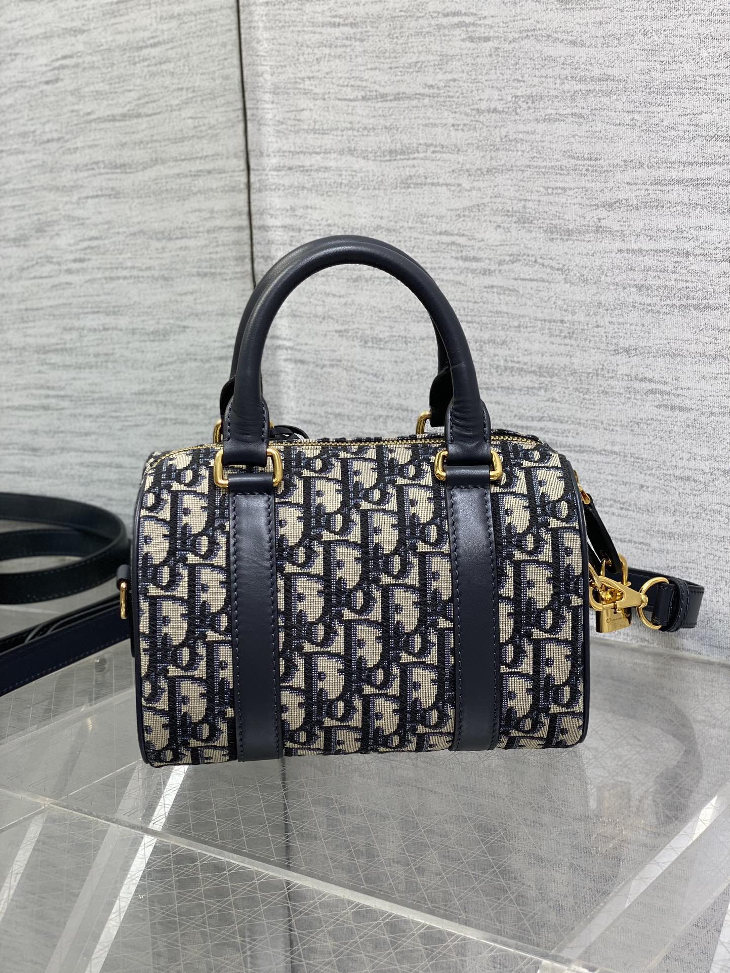 GROOVE 20 BAG IN BLACK MIX BEIGE OBLIQUE MONOGRAM JACQUARD