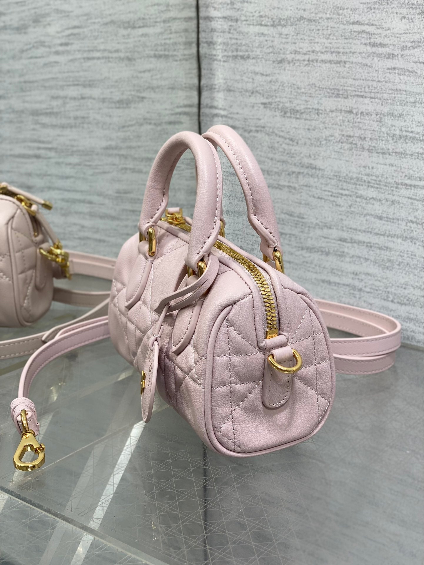 GROOVE MINI 17 BAG IN LIGHT PINK LAMBSKIN