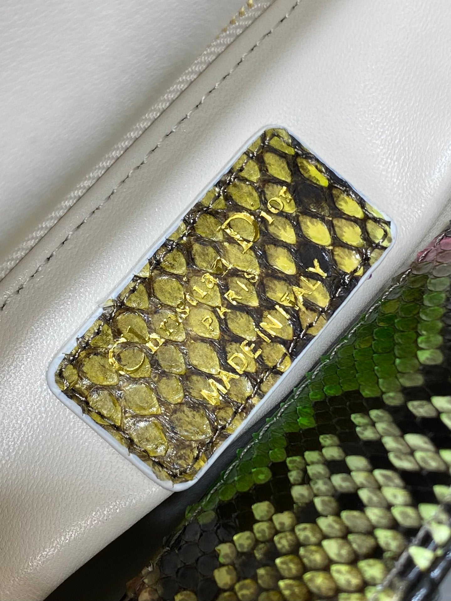 MINI 17 LADY BAG IN COLORFUL SNAKESKIN PATTERN LAMBSKIN 225975