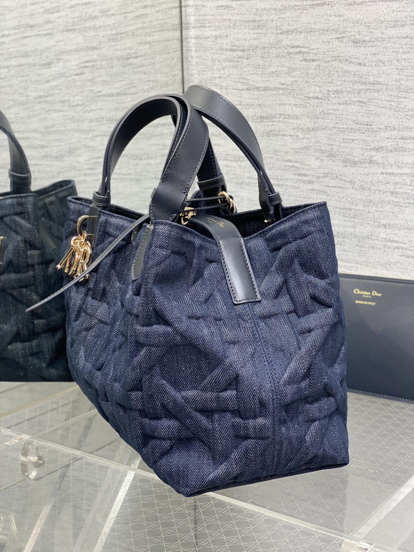 MEDIUM 28 TOUJOURS BAG IN BLUE GRAPHIC CANNAGE DENIM