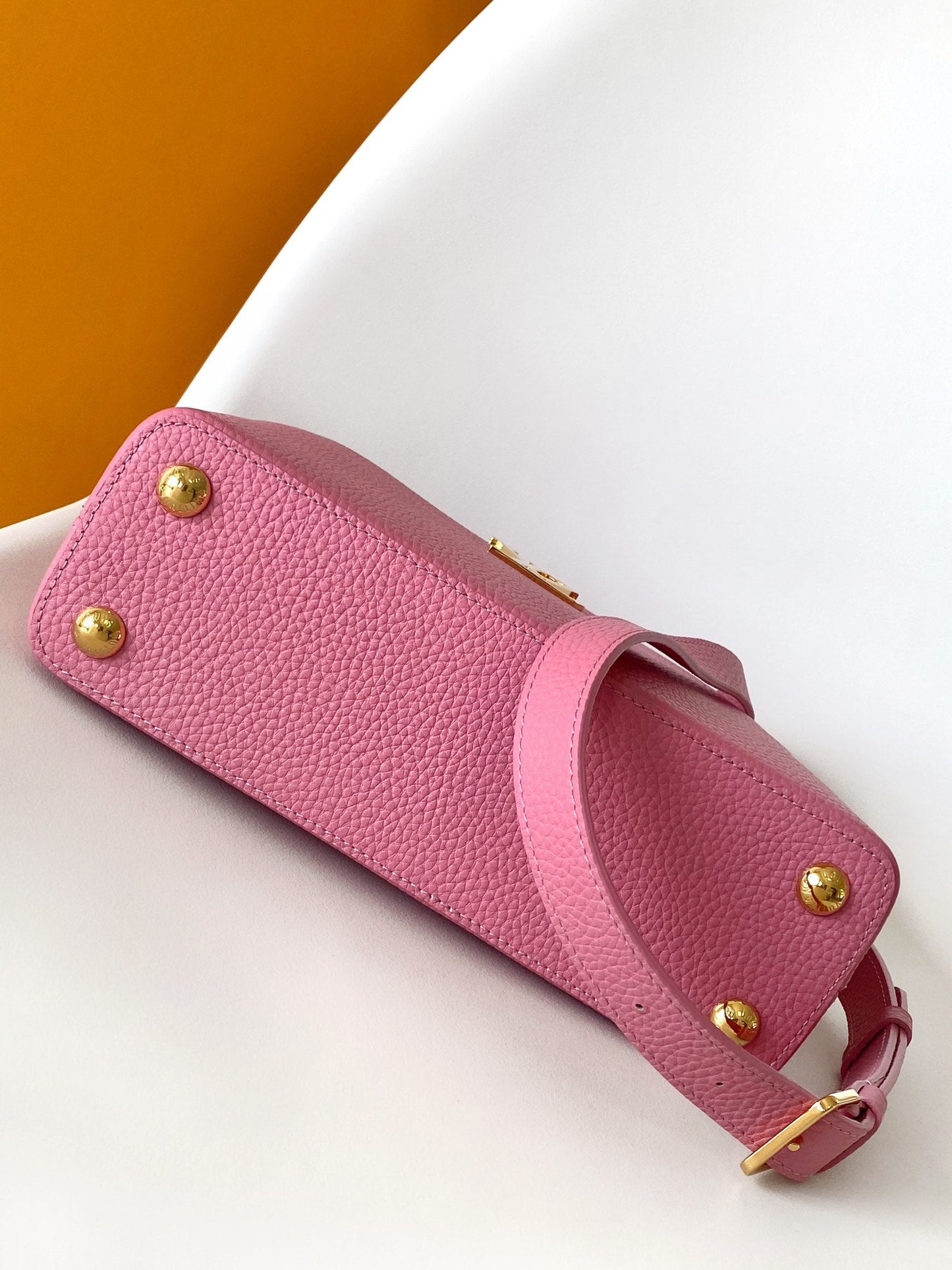 CAPUCINES MINI 21 IN MARSHMALLOW PINK TAURILLON GOLD HARDWARE