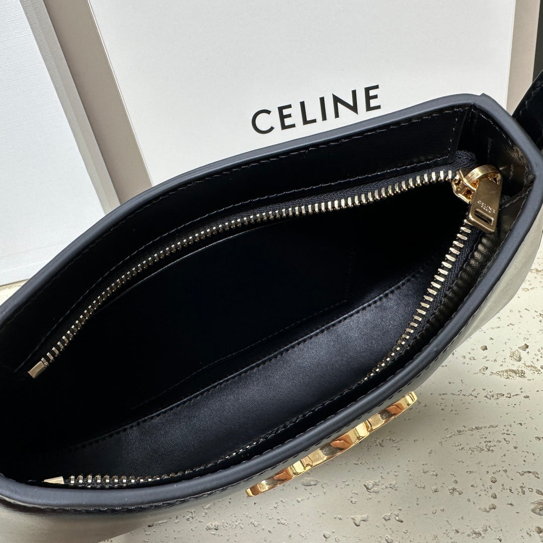 MINI 22 TILLY BAG IN BLACK SHINNY CALFSKIN