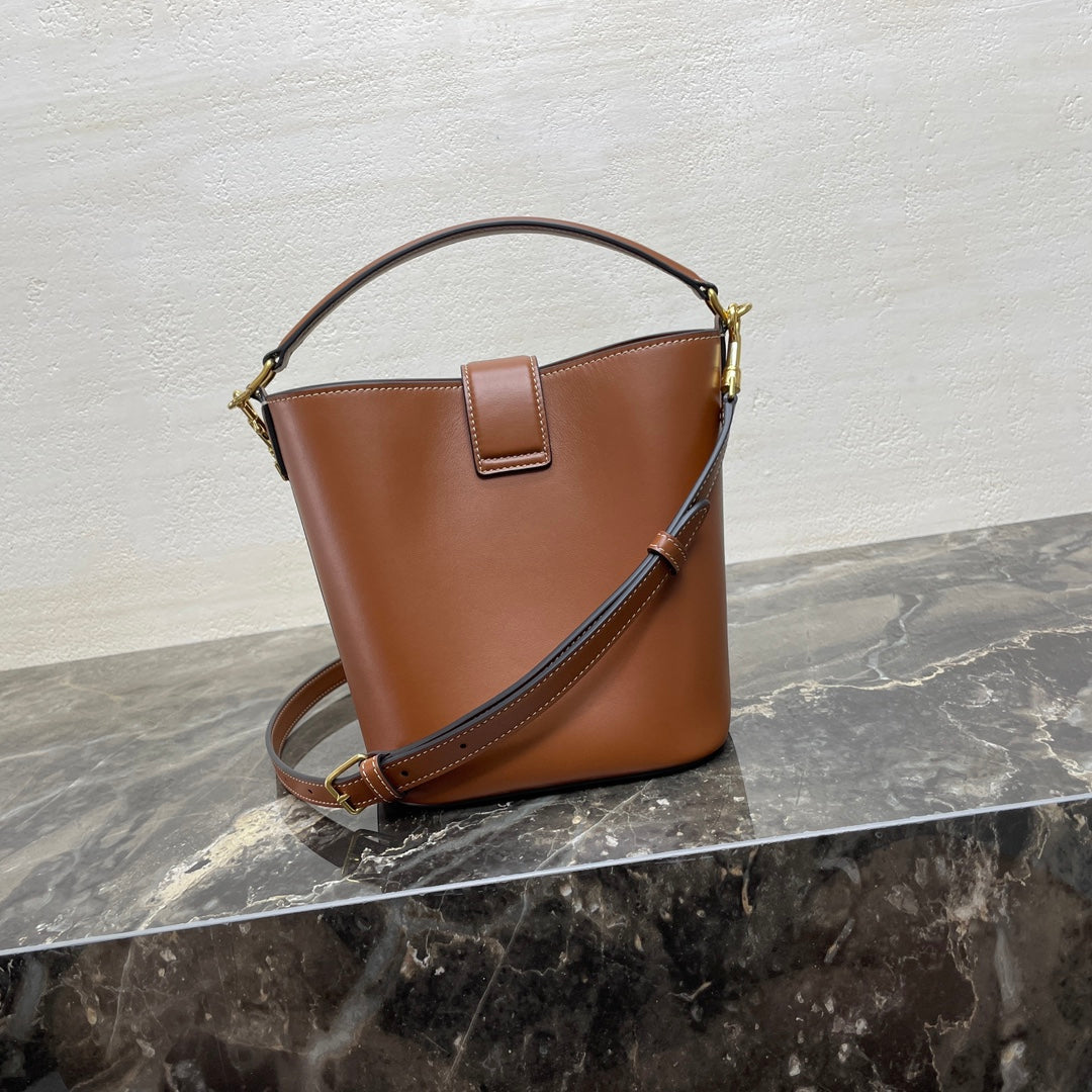 MINI 19 LOUISE BAG IN BRONZE BROWN SMOOTH CALFSKIN