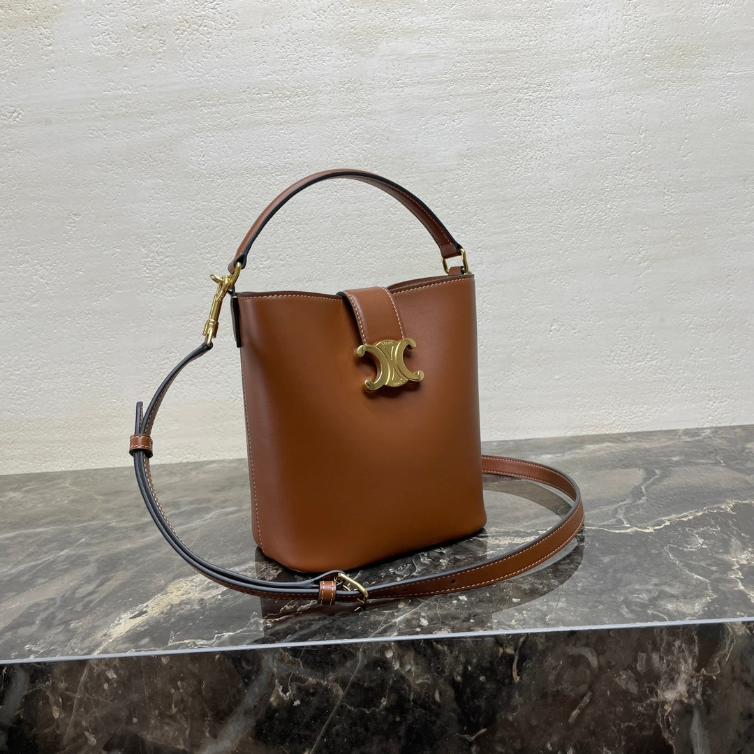 MINI 19 LOUISE BAG IN BRONZE BROWN SMOOTH CALFSKIN