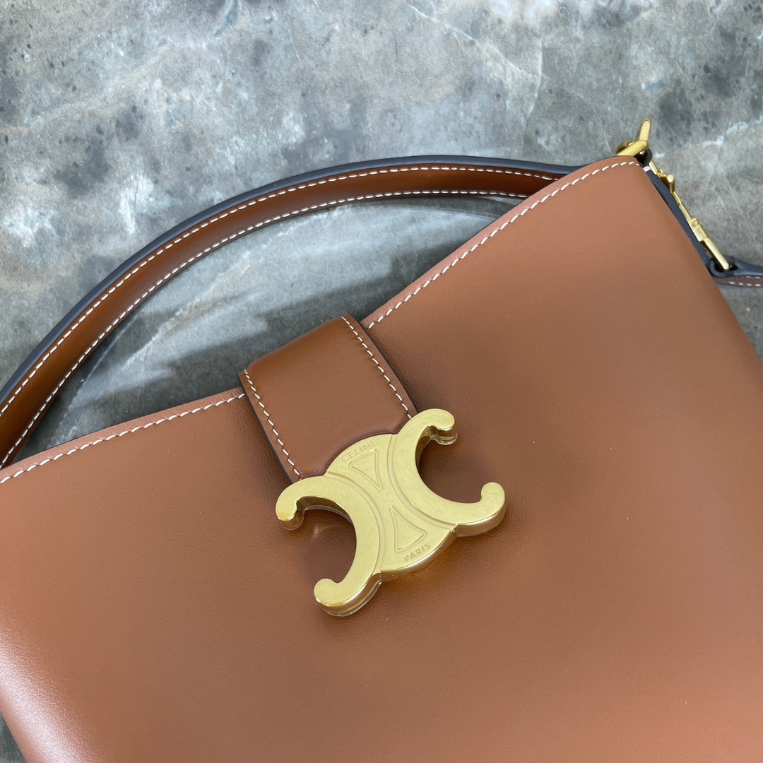 MINI 19 LOUISE BAG IN BRONZE BROWN SMOOTH CALFSKIN