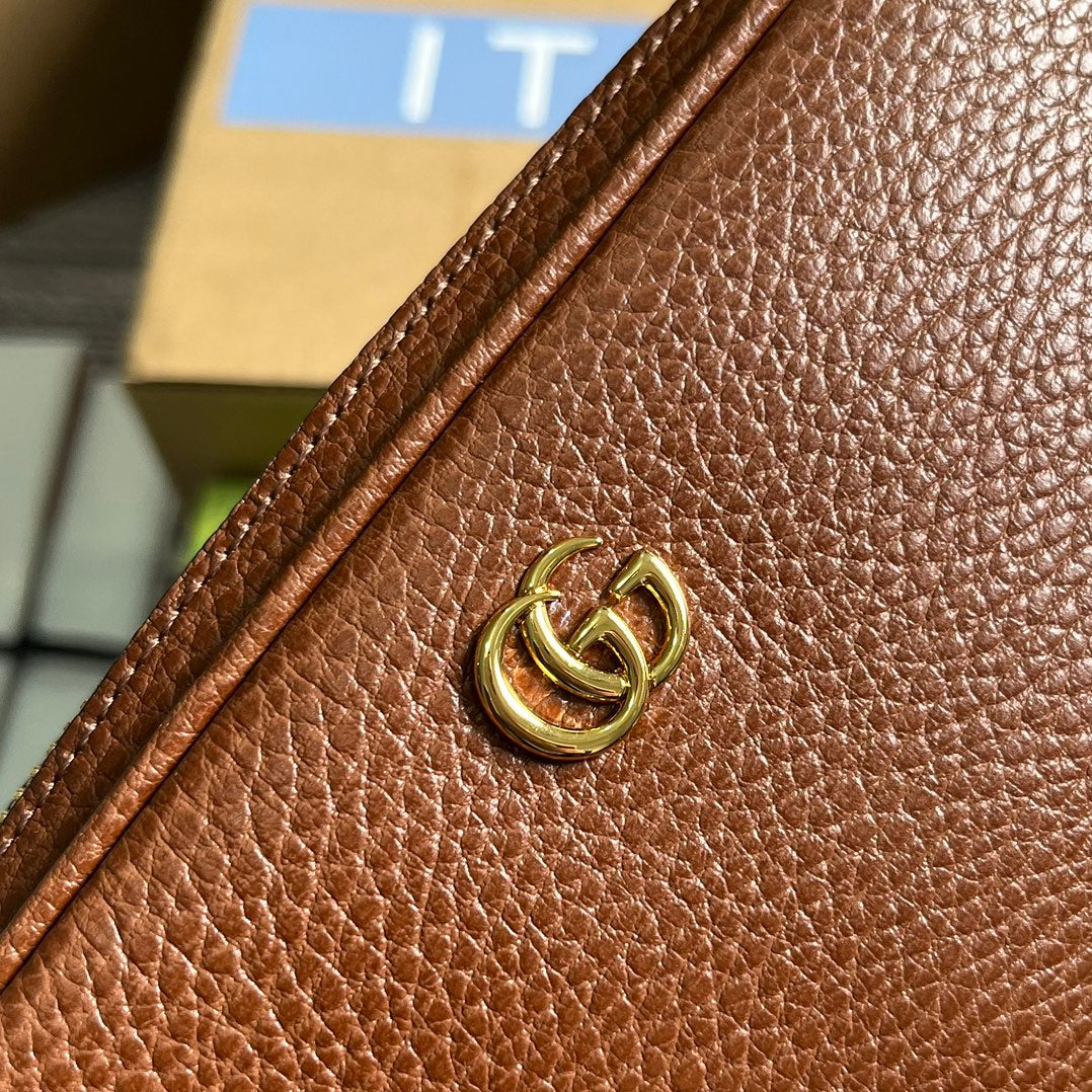 GG MARMONT MINI 18 BAG IN CINNAMON BROWN CALFSKIN