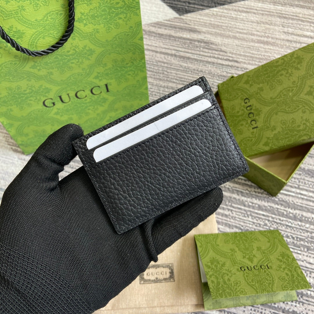 CARD HOLDER 10 IN BLACK CALFSKIN