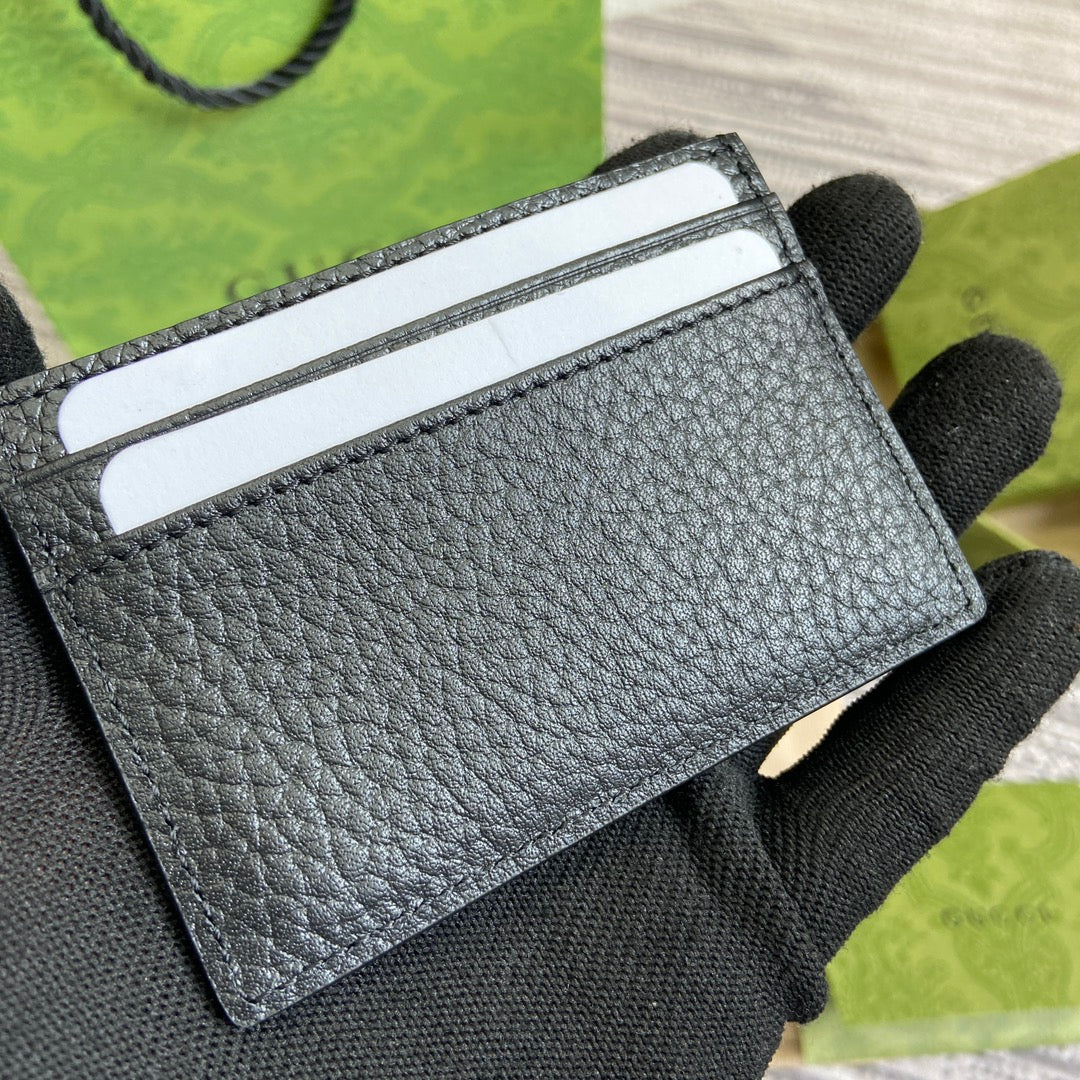 CARD HOLDER 10 IN BLACK CALFSKIN