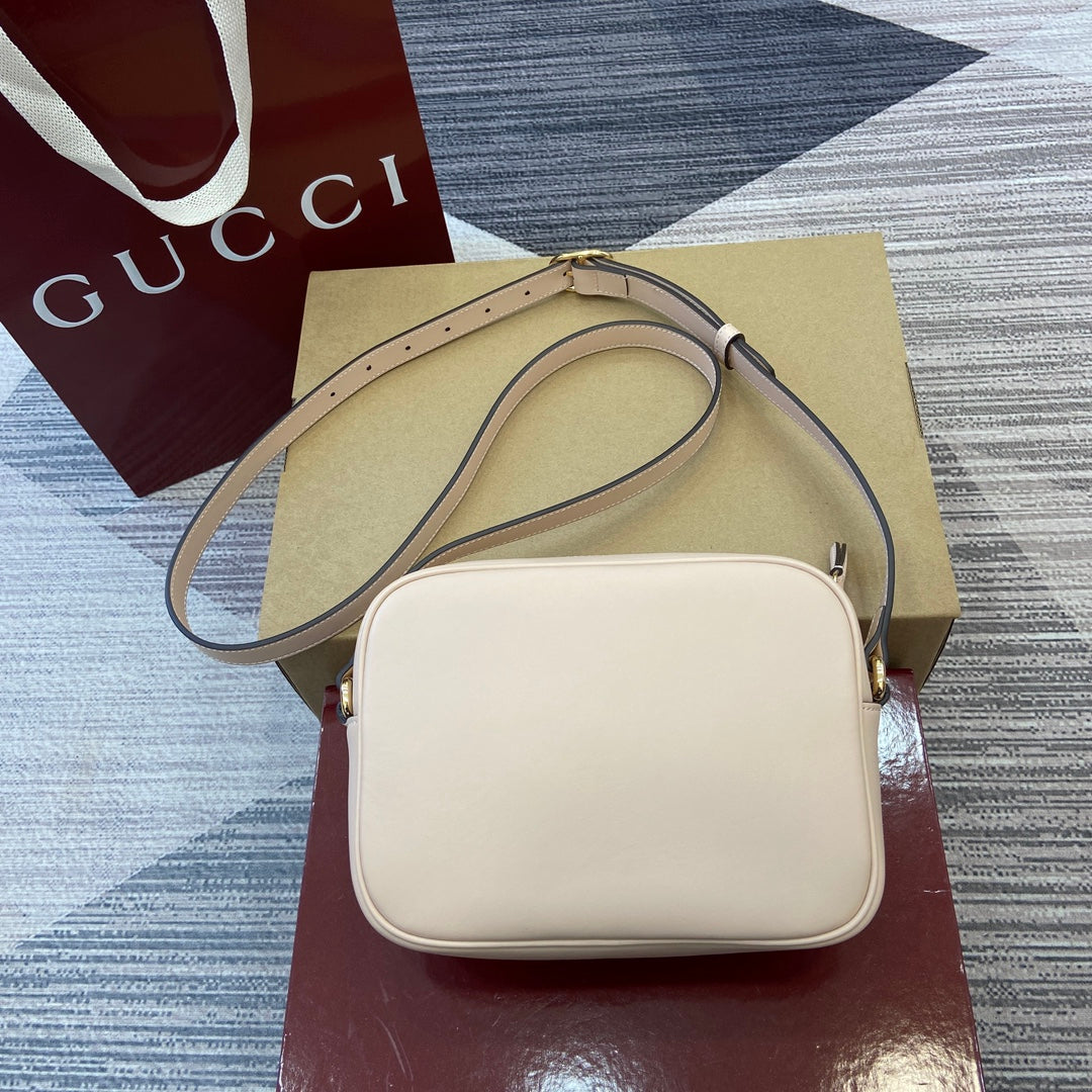 BLONDIE MINI SHOULDER BAG 21 IN WHITE CALFSKIN