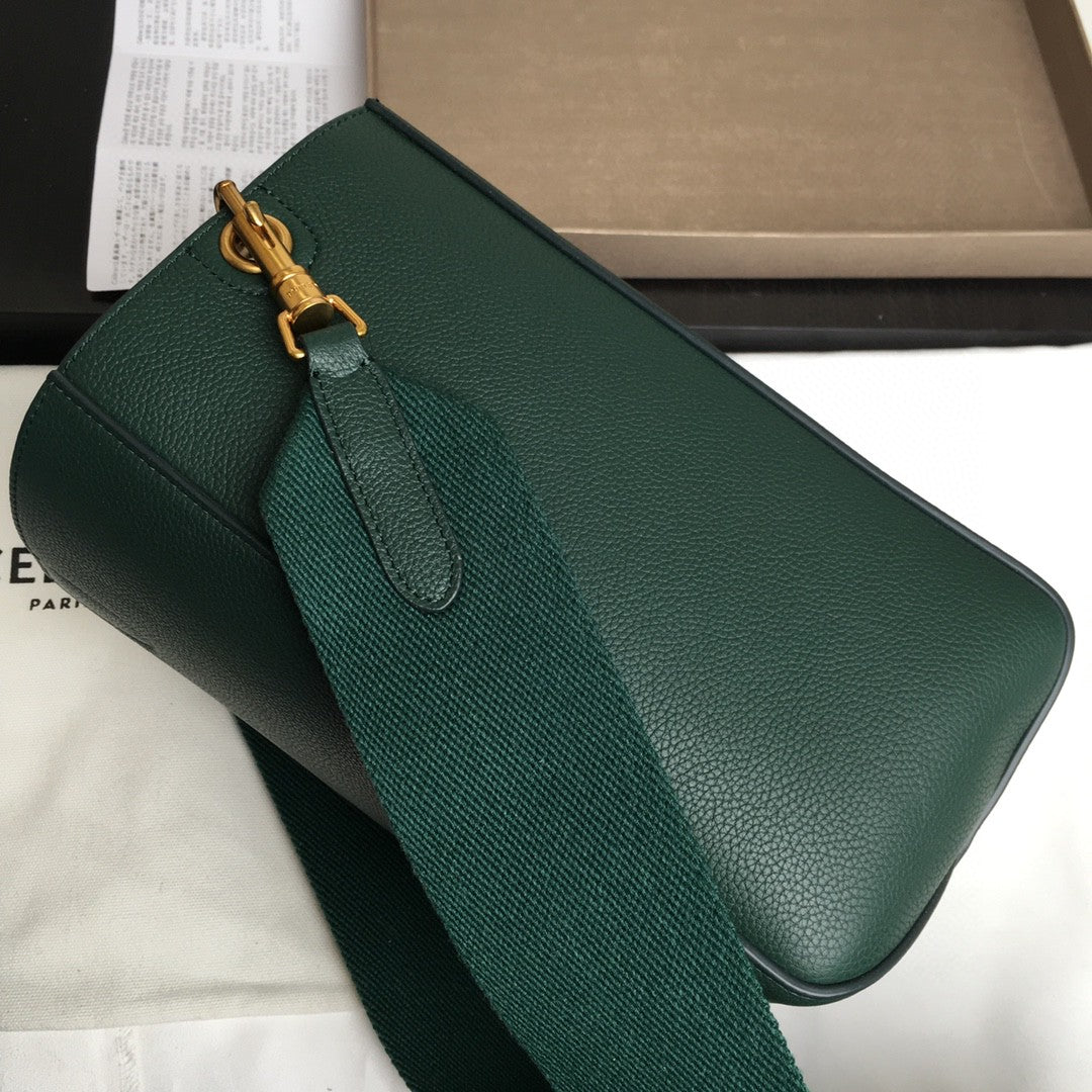 SANGLE SEAU BUCKET 24 BAG GREEN FOREST CALFSKIN