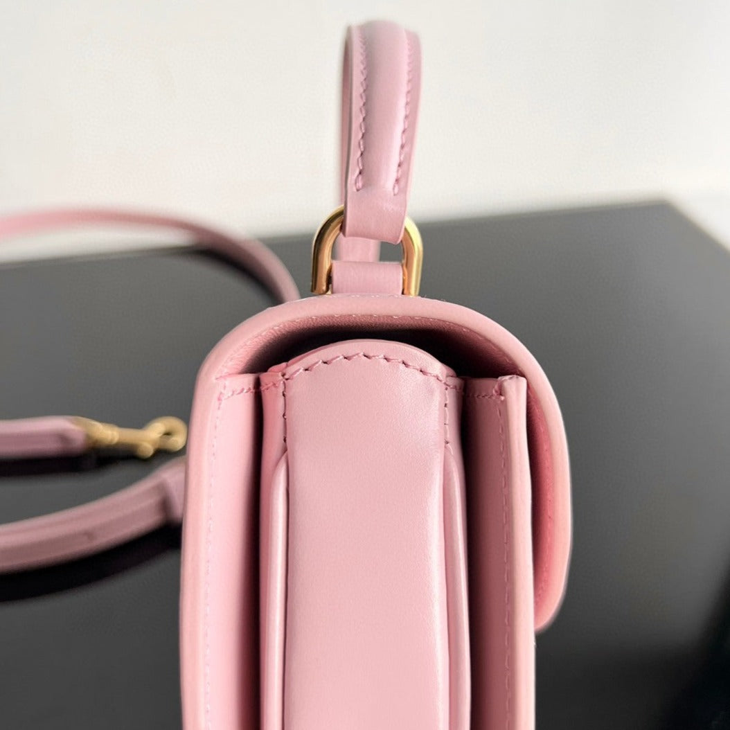 TRIOMPHE 15 Pastel Pink Calfskin Handbag