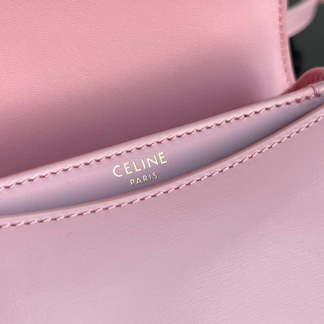 TRIOMPHE 15 Pastel Pink Calfskin Handbag