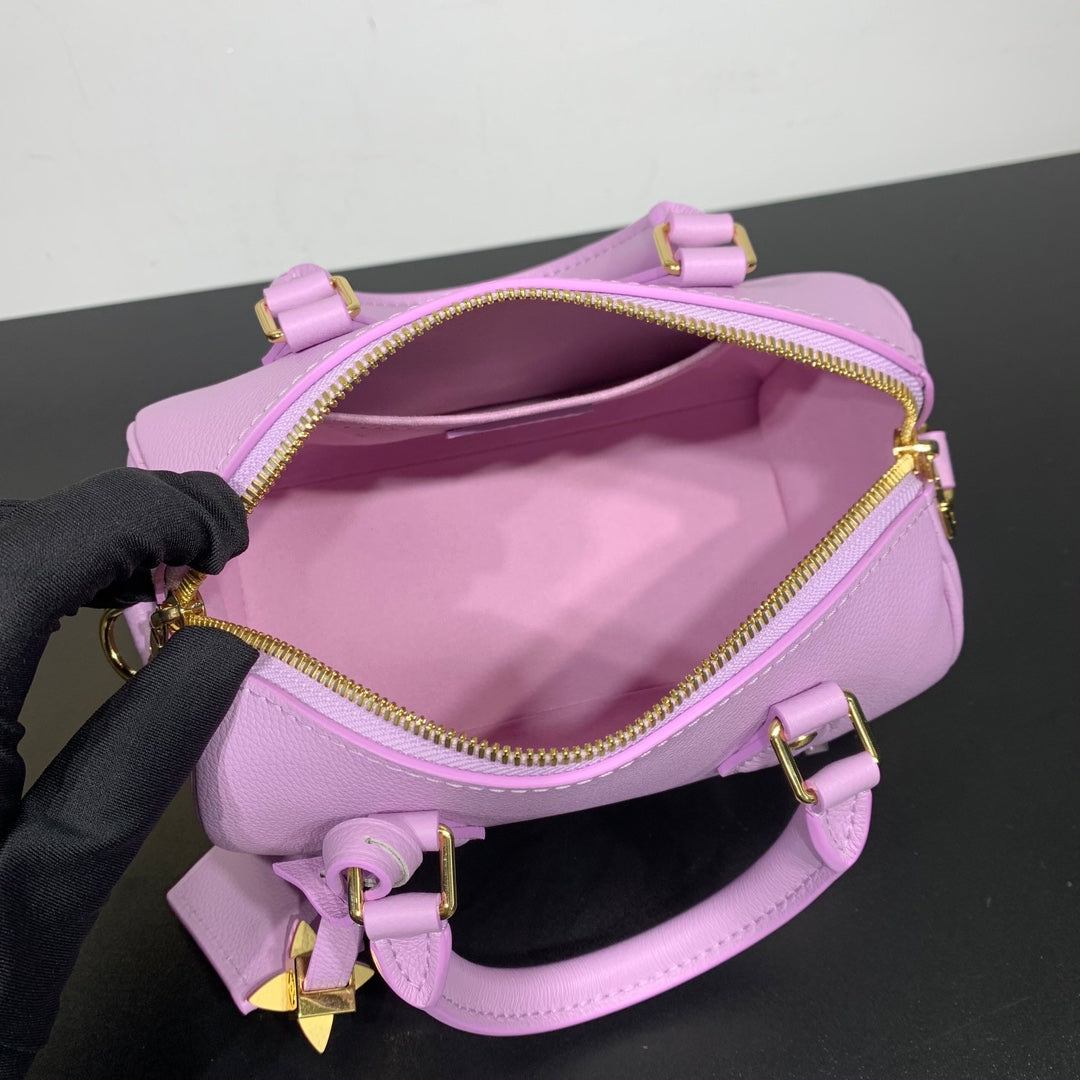 SPEEDY 18 IN LAVENDER CALFSKIN GOLD HARDWARE