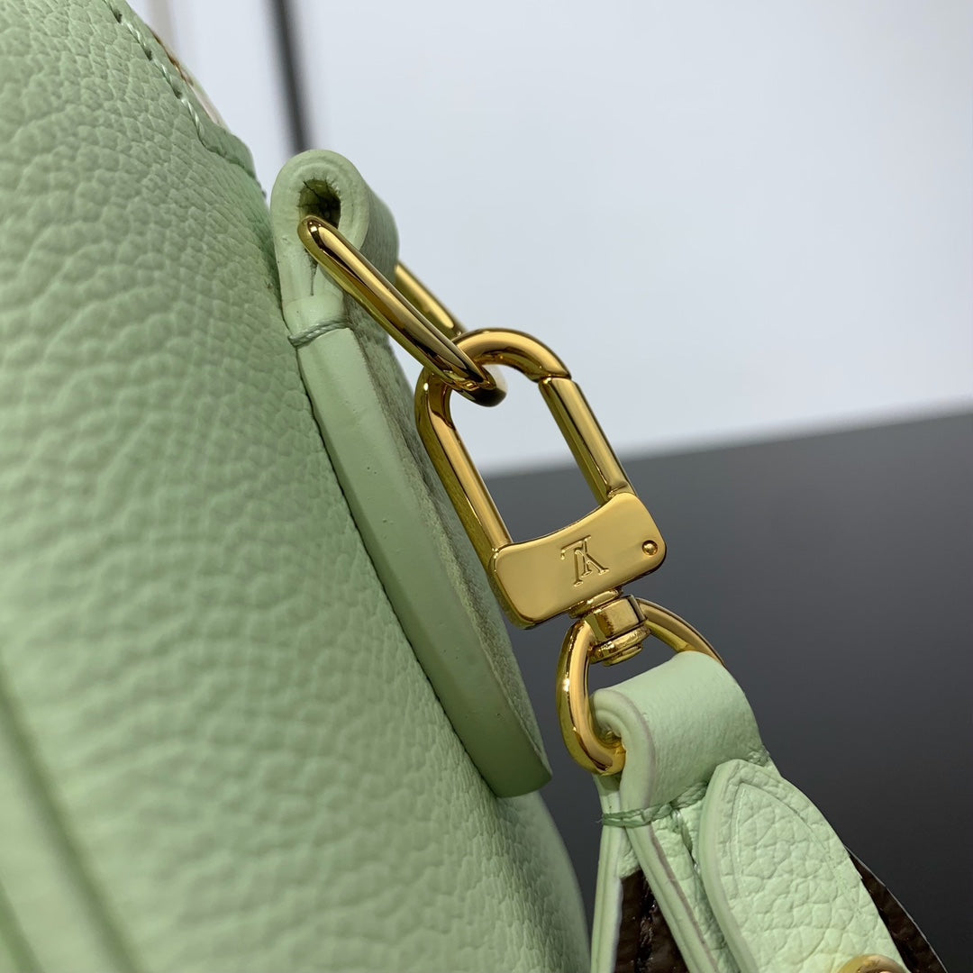 SPEEDY 18 IN PASTEL GREEN CALFSKIN GOLD HARDWARE