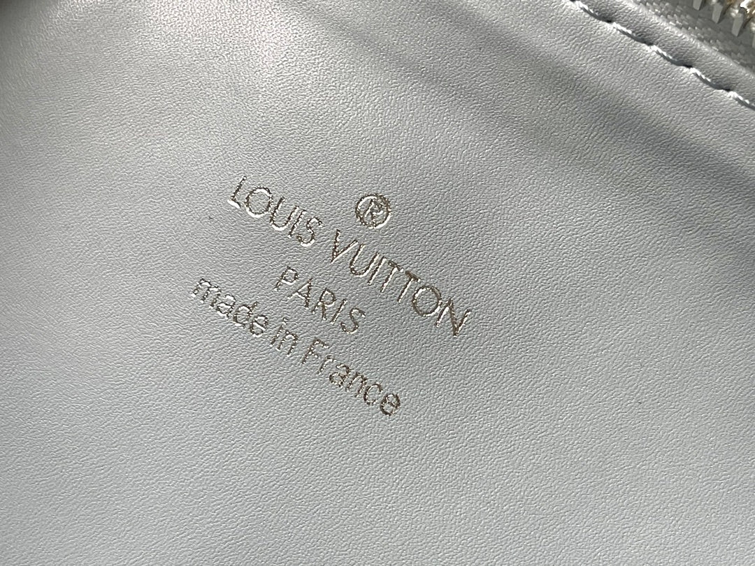 COUSSIN PM 26 IN GRAY MONOGRAM EMBOSSED LAMBSKIN