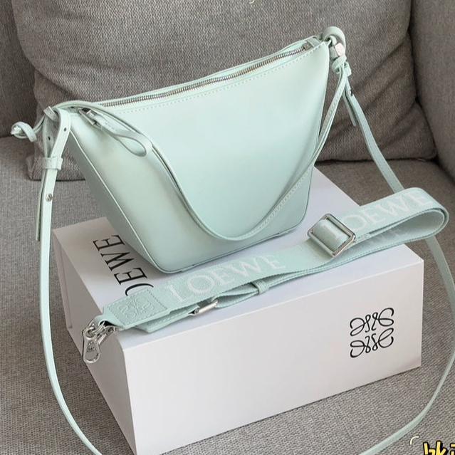 LOE LUNA HOBO 27 BAG IN SKY BLUE CALFSKIN