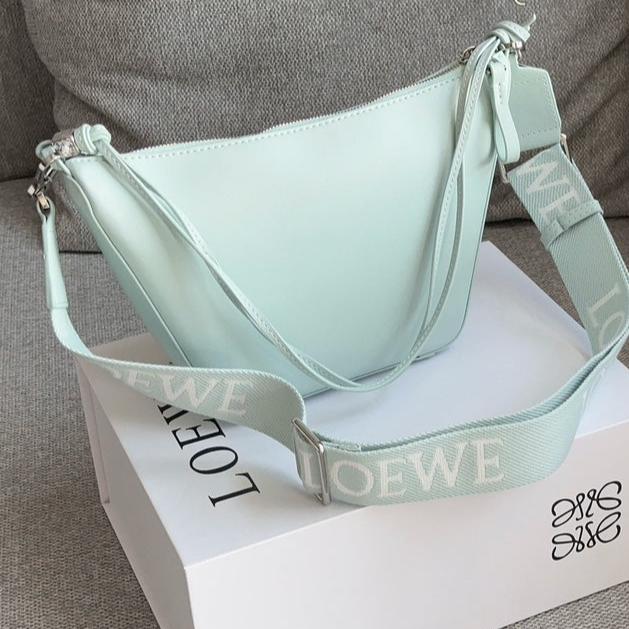 LOE LUNA HOBO 27 BAG IN SKY BLUE CALFSKIN