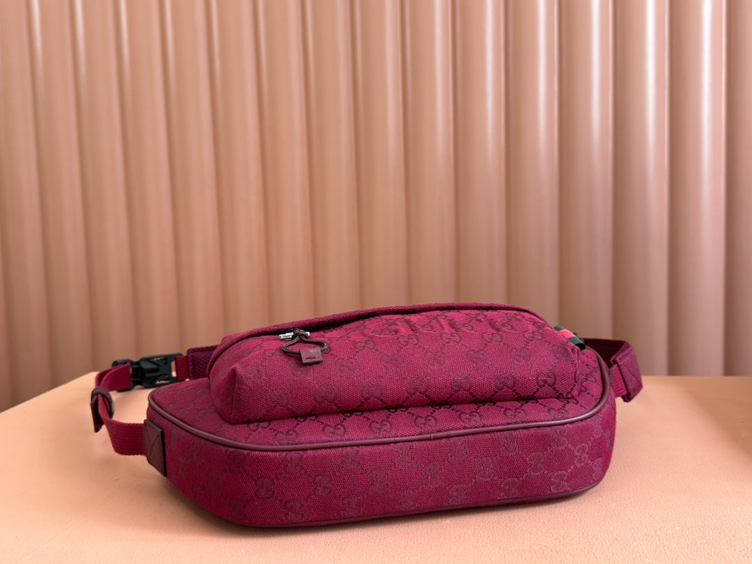 BELT BAG 34 IN CURRANT RED MONOGRAM CANVAS