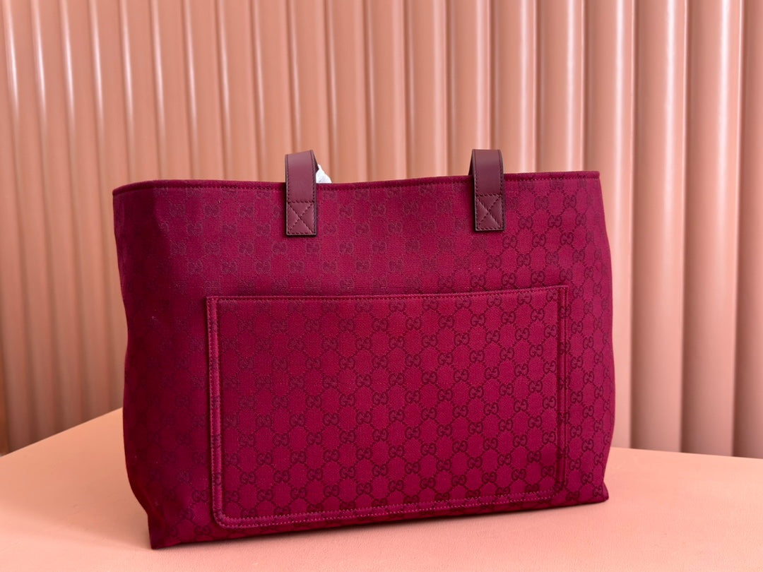 LARGE TOTE BAG 45 IN WINE RED MONOGRAM CANVAS