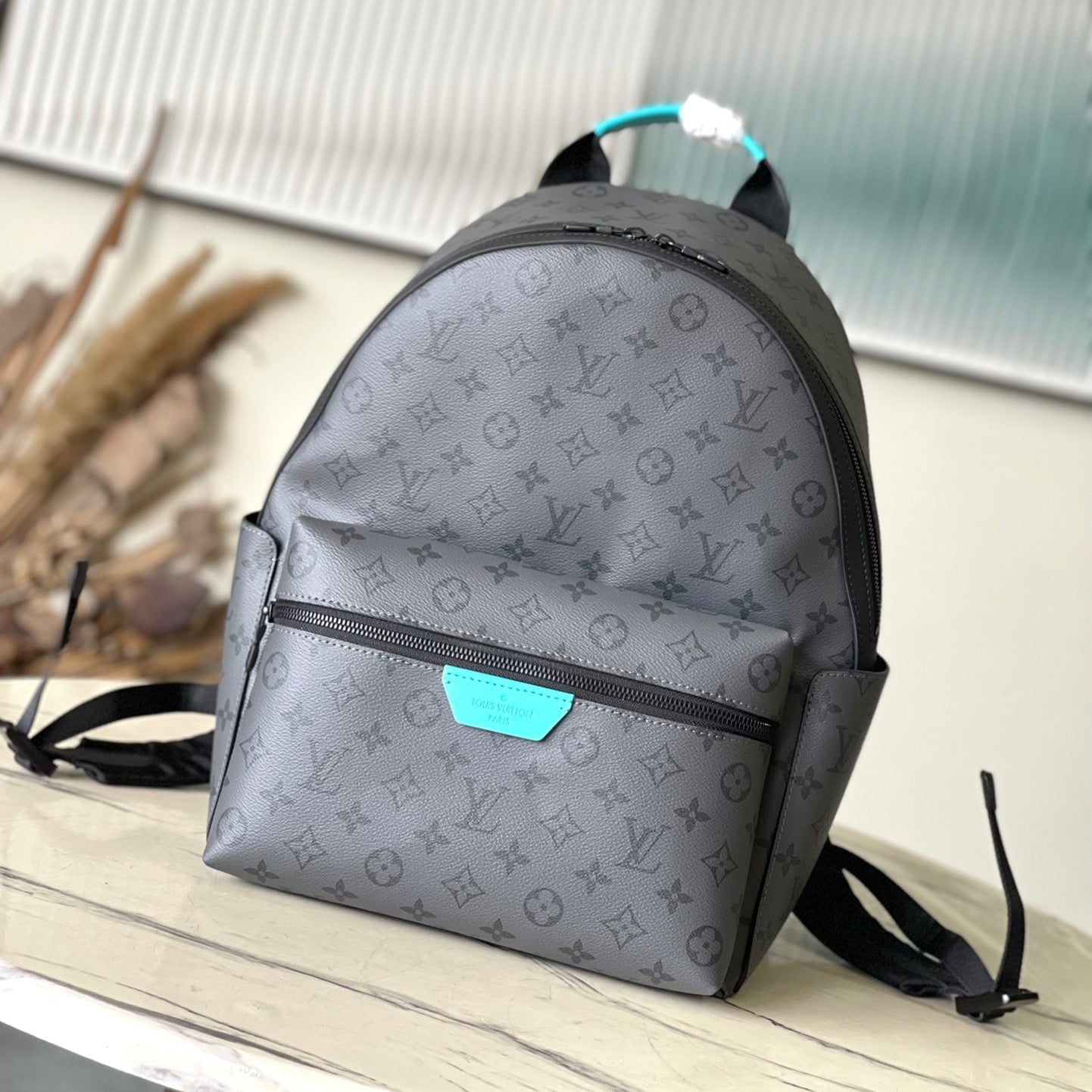 DISCOVERY BACKPACK PM 38 IN GUN METAL MONOGRAM ECLIPSE CANVAS