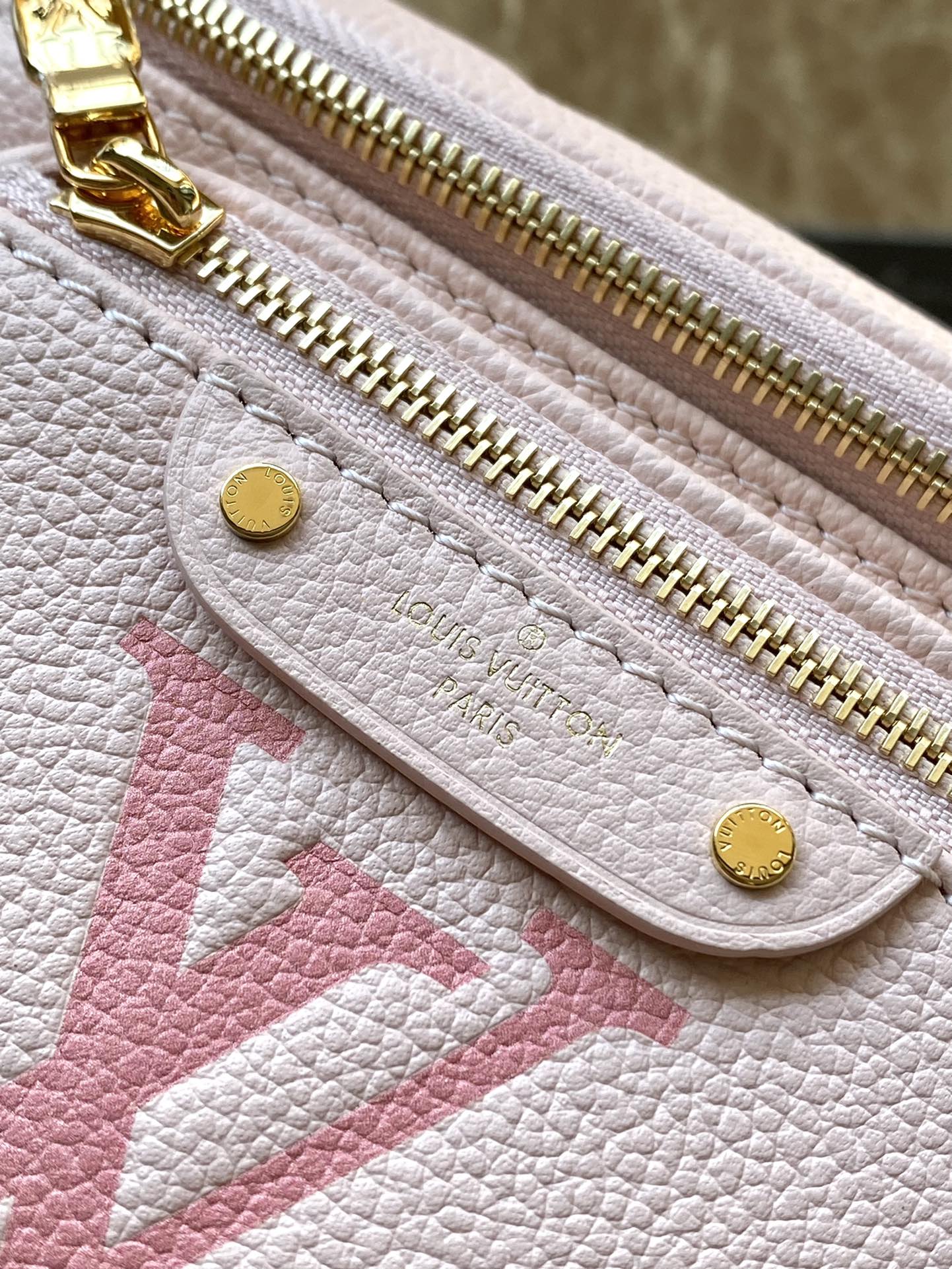 MINI BUMBAG 17 IN GRADIENT PINK MONOGRAM EMPREINTE LEATHER GOLD HARDWARE