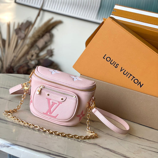 MINI BUMBAG 17 IN GRADIENT PINK MONOGRAM EMPREINTE LEATHER GOLD HARDWARE