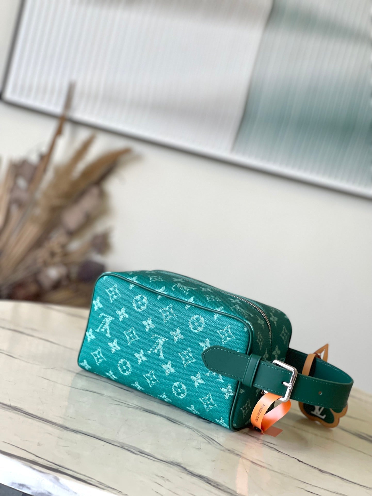 LOCKER DOPP KIT 28 IN GREEN MONOGRAM HERITAGE CANVAS