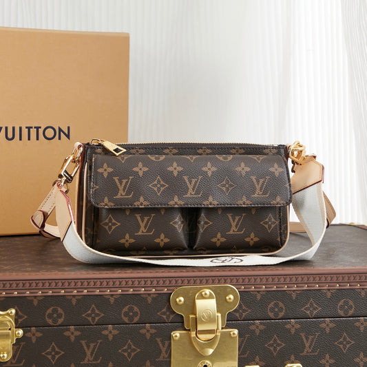 VIVACITÉ 25 IN BROWN MONOGRAM CANVAS GOLD HARDWARE