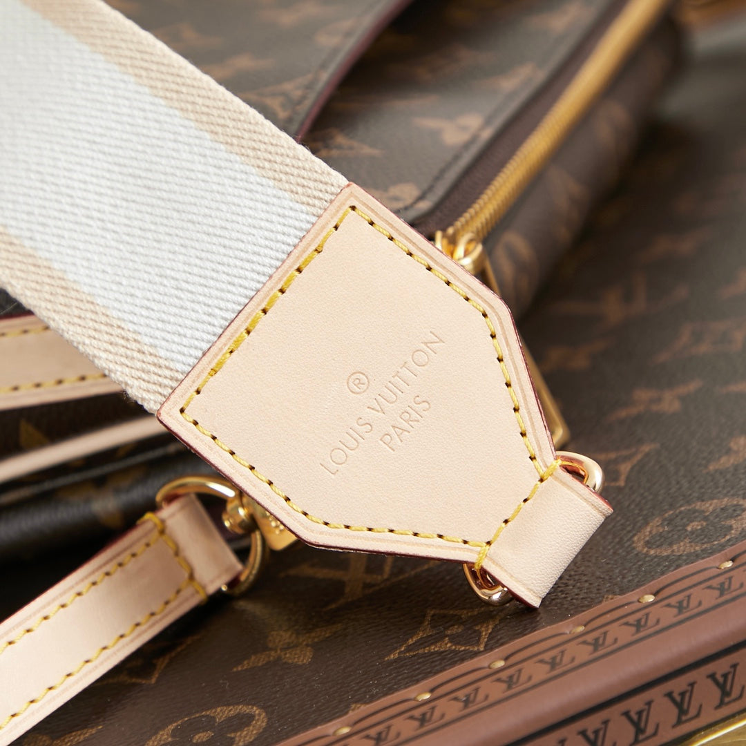 VIVACITÉ 25 IN BROWN MONOGRAM CANVAS GOLD HARDWARE